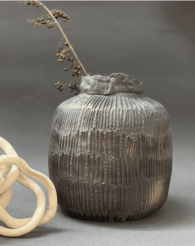 Textured Clay Jar